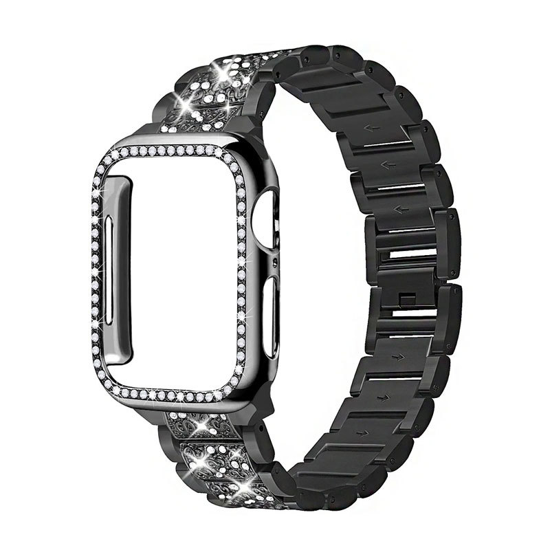 アップルウォッチ バンド付き カバー 女性 保護ケース ベルト付き 49mm 