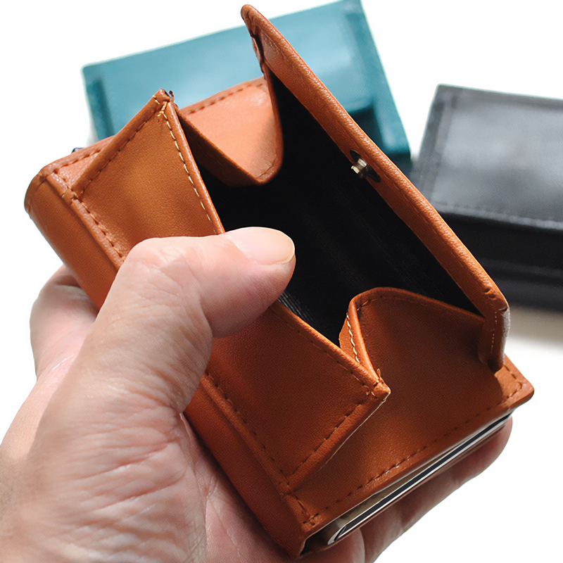 Mini Wallet 財布  カードケース 未使用 ミニ財布 メンズ レディース 牛革 レザー スキミング防止 コンパクト