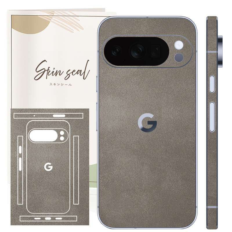Google Pixel スキンシール レザー調 スエード調 傷防止 保護 無地