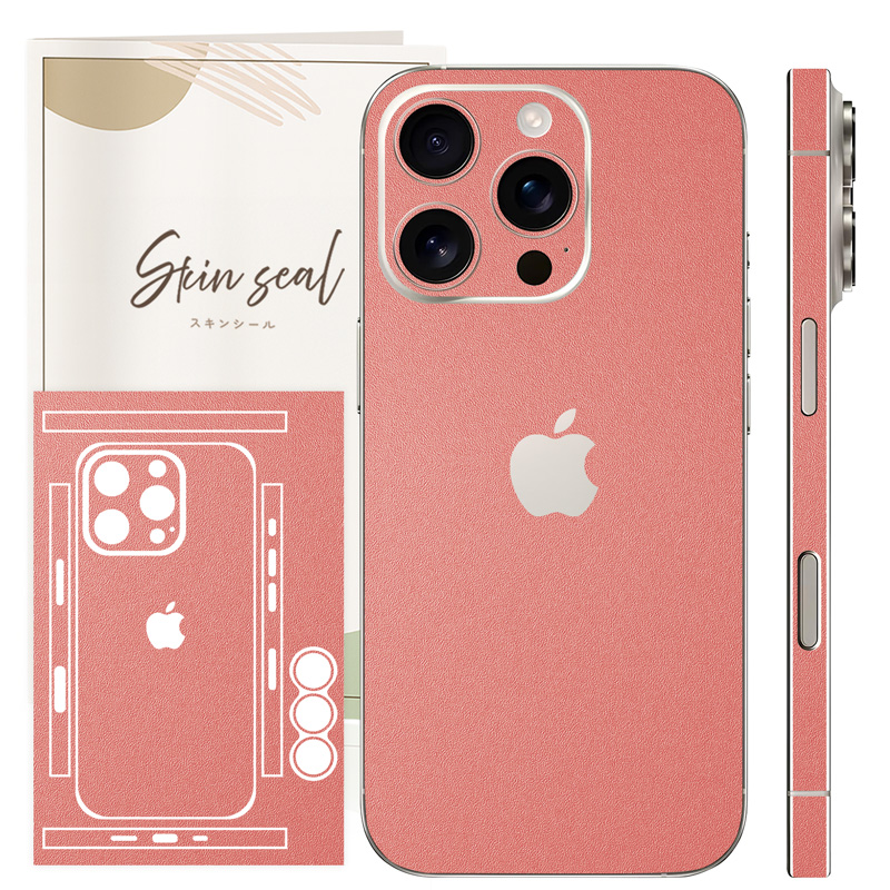 iPhone スキンシール ビビットカラー 無地 シンプル 背面 側面 セット