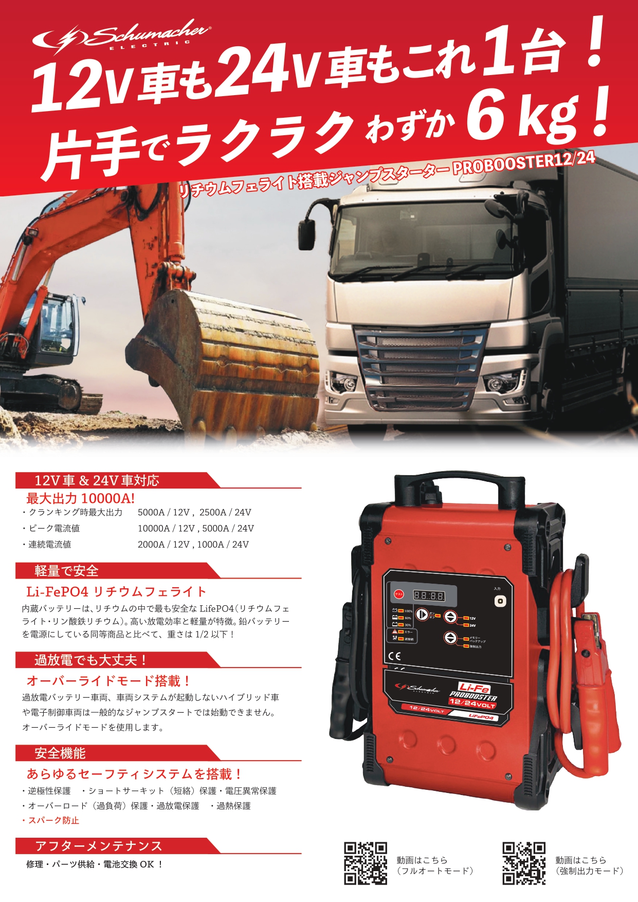 シューマッハー LI-FE-12-24 プロブースター12/24V兼用ジャンプ
