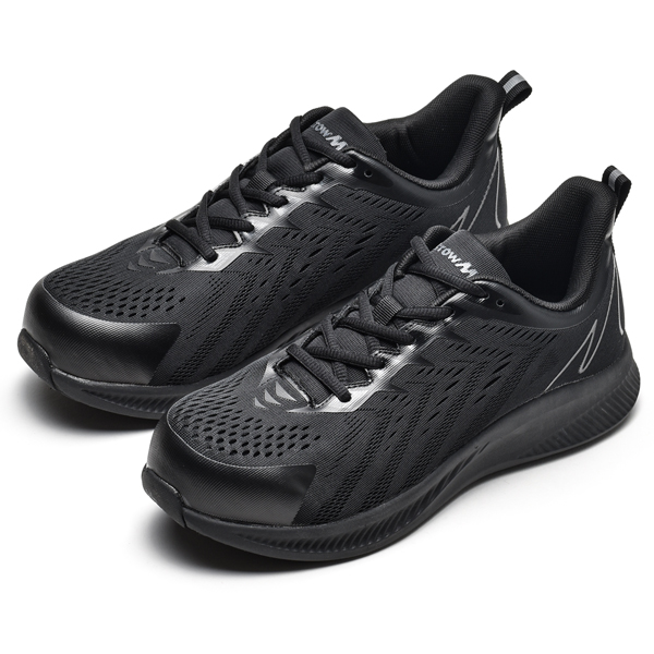 ワークシューズ メンズ 安全靴 4E 幅広 先芯入り 作業靴 スニーカー 鉄製先芯 軽量 アローマックス #118 | ブランド登録なし | 01