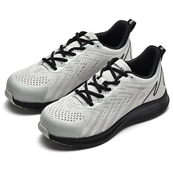 ワークシューズ メンズ 安全靴 4E 幅広 先芯入り 作業靴 スニーカー 鉄製先芯 軽量 アローマックス #118 | ブランド登録なし | 02