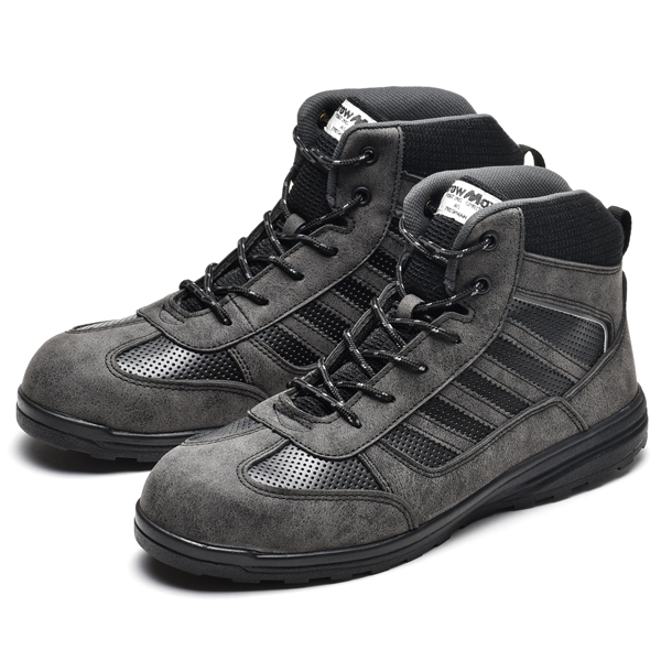 ワークシューズ メンズ 安全靴 先芯入り 作業靴 スニーカー 耐油 ミドルカット 作業用スニーカー アローマックス #69 | ブランド登録なし | 01