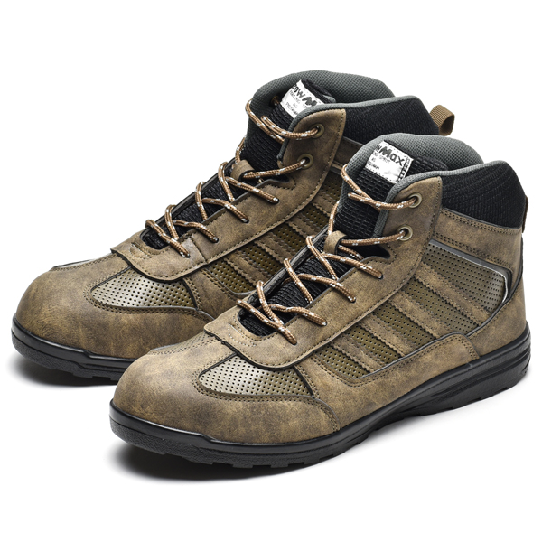 ワークシューズ メンズ 安全靴 先芯入り 作業靴 スニーカー 耐油 ミドルカット 作業用スニーカー アローマックス #69 | ブランド登録なし | 02