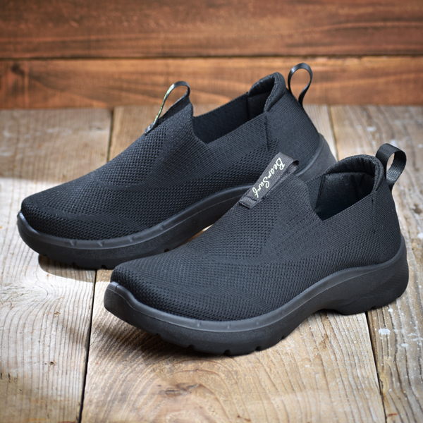 スニーカー レディース スリッポン ウォーキングシューズ ひもなし 靴  