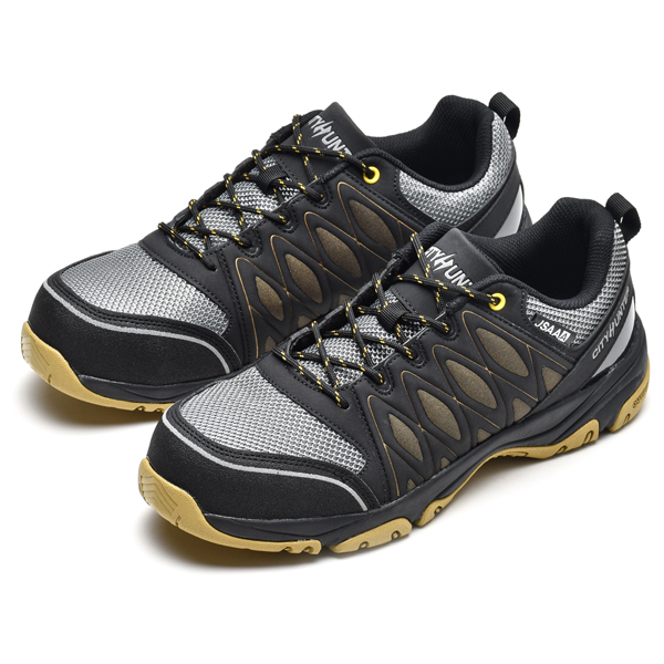 ワークシューズ メンズ 安全靴 先芯入り 作業靴 スニーカー 鉄製先芯 耐油 シティーハンター #100 JSAA A種 | ブランド登録なし | 01