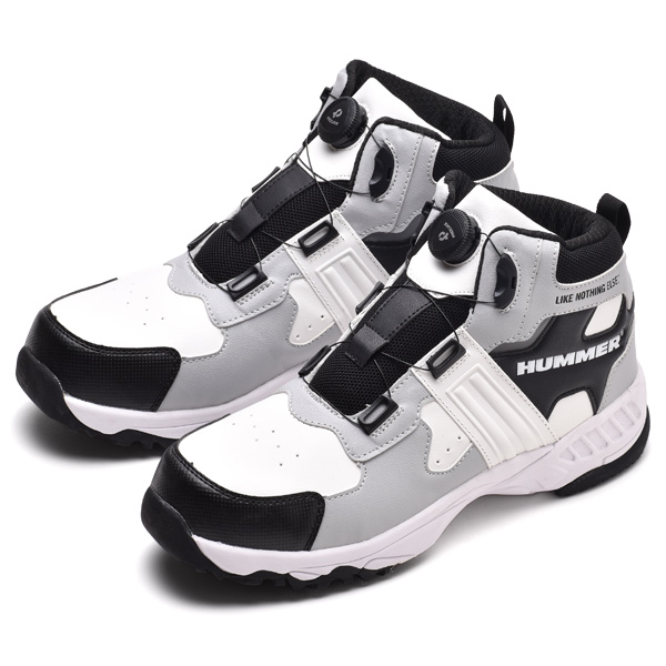 安全靴 メンズ シューズ 作業用スニーカー 先芯入り 作業靴 ハイカット ダイヤル式 靴 ハマー HUMMER | HUMMER | 01