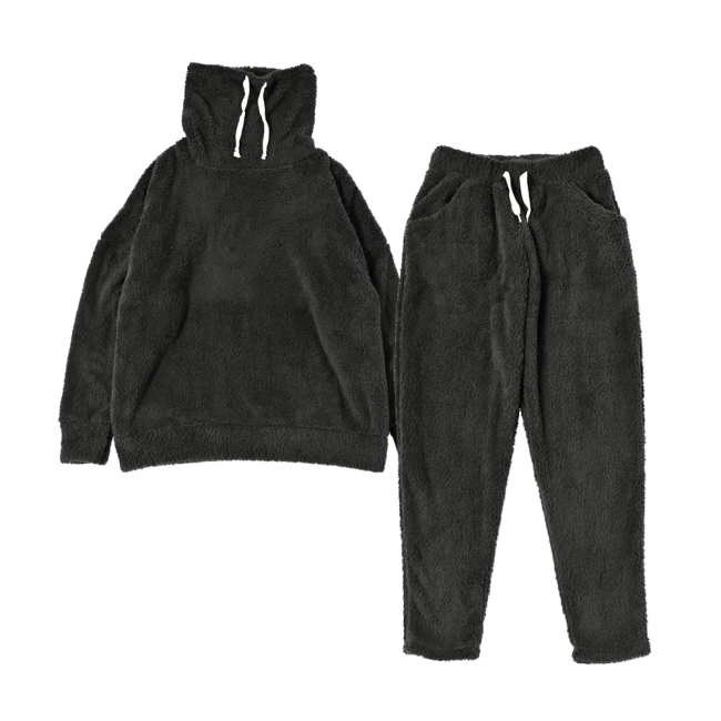 ルームウェア レディース 部屋着 着る毛布 上下セット ハイネック 女性 毛布 シープボア 暖かい 冬 おしゃれ | ブランド登録なし | 01