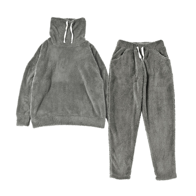ルームウェア レディース 部屋着 着る毛布 上下セット ハイネック 女性 毛布 シープボア 暖かい 冬 おしゃれ | ブランド登録なし | 02
