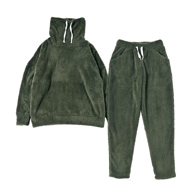 ルームウェア レディース 部屋着 着る毛布 上下セット ハイネック 女性 毛布 シープボア 暖かい 冬 おしゃれ | ブランド登録なし | 07