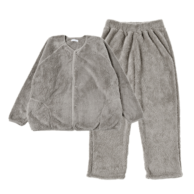 ルームウェア 部屋着 メンズ 着る毛布 上下セット 前釦アウター シープボア 暖かい 冬 おしゃれ プレゼント | ブランド登録なし | 02