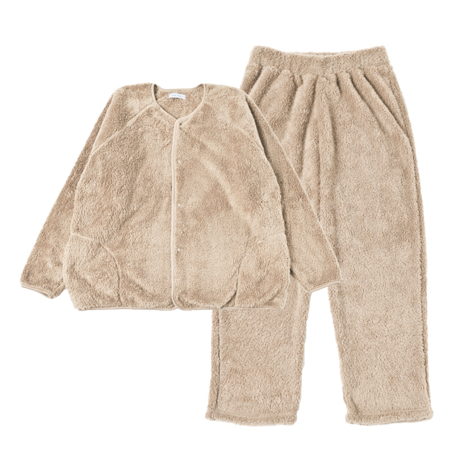 ルームウェア 部屋着 メンズ 着る毛布 上下セット 前釦アウター シープボア 暖かい 冬 おしゃれ プレゼント | ブランド登録なし | 03