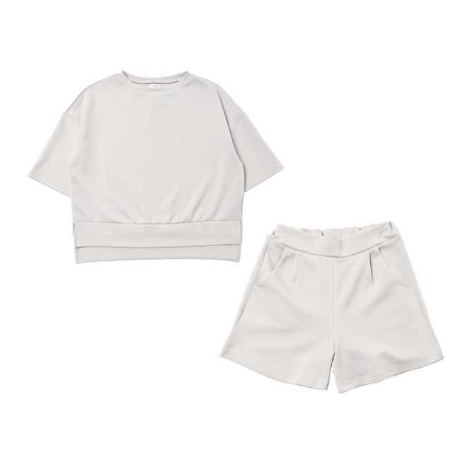 ルームウェア 部屋着 ショートパンツ セットアップ おしゃれ 可愛い 七分袖 ダンボールニット | ブランド登録なし | 02