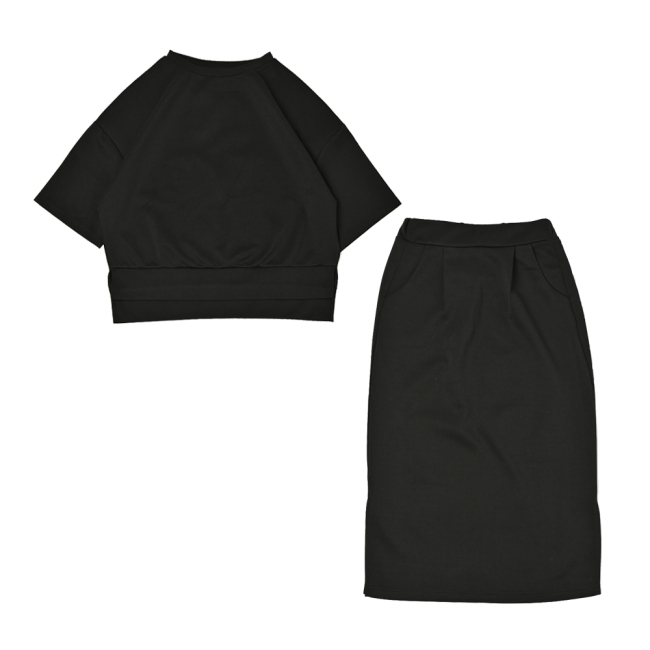 ルームウェア 部屋着 ミモレスカート セットアップ おしゃれ 可愛い 七分袖 ダンボールニット | ブランド登録なし | 01