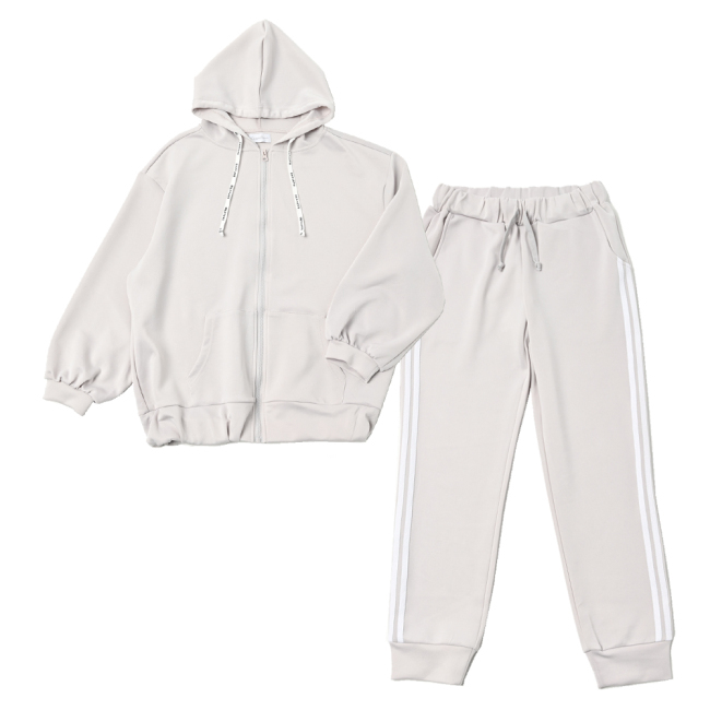 ルームウェア 部屋着 ラインパンツ セットアップ おしゃれ 可愛い 七分袖 ダンボールニット | ブランド登録なし | 02