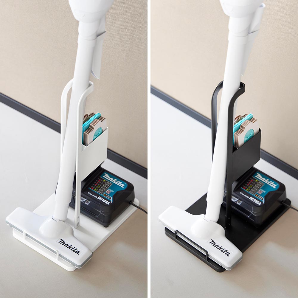 tower 山崎実業 スティッククリーナー紙パック＆充電器収納スタンド