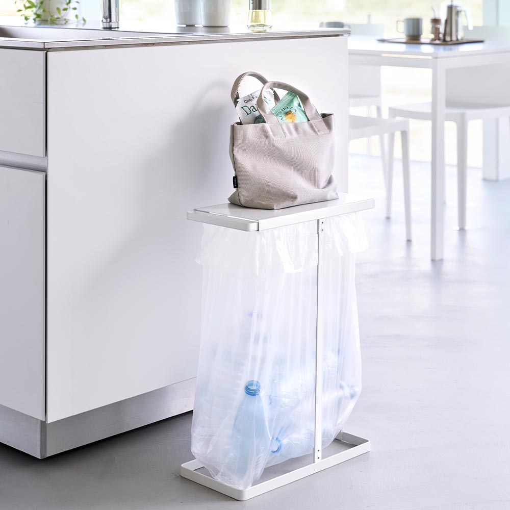 山崎実業 tower 引き出す分別ゴミ袋ホルダー タワー スリム 45L ごみ袋ホルダー ゴミ袋スタンド 分別 ホワイト ブラック 10264 10265 | tower | 06