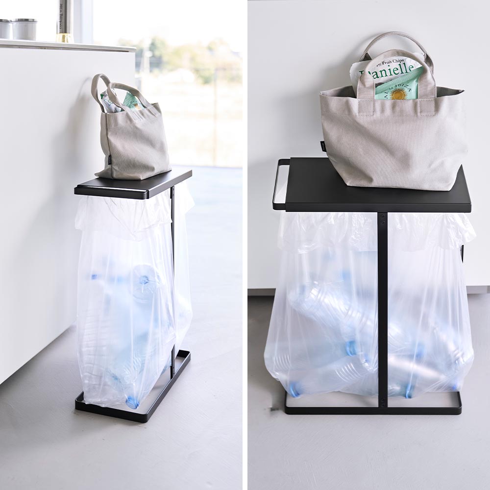 山崎実業 tower 引き出す分別ゴミ袋ホルダー タワー スリム 45L ごみ袋ホルダー ゴミ袋スタンド 分別 ホワイト ブラック 10264 10265 | tower | 07