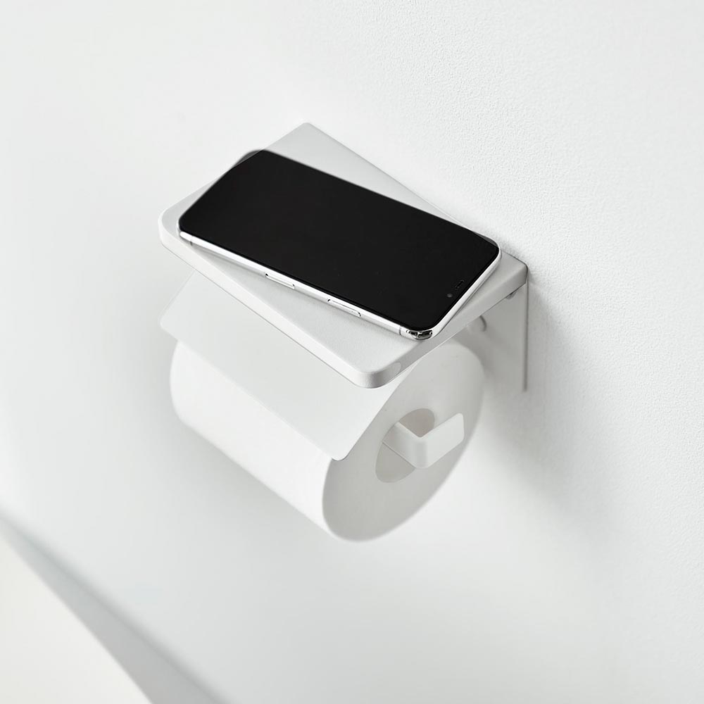 tower 山崎実業 タワー ウォールトイレットペーパーホルダー 石こう