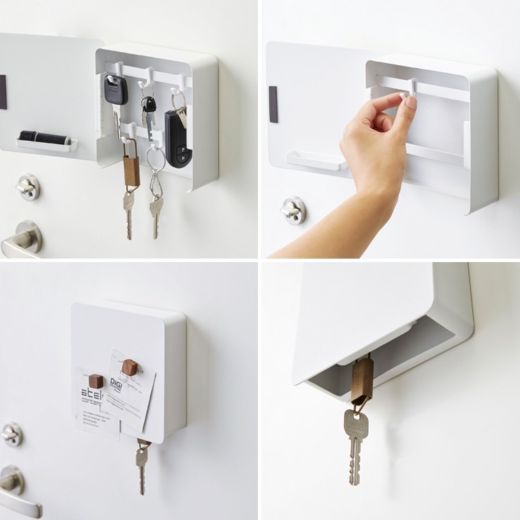 山崎実業 タワー tower マグネットキーフック 2段 タワー 鍵収納 玄関