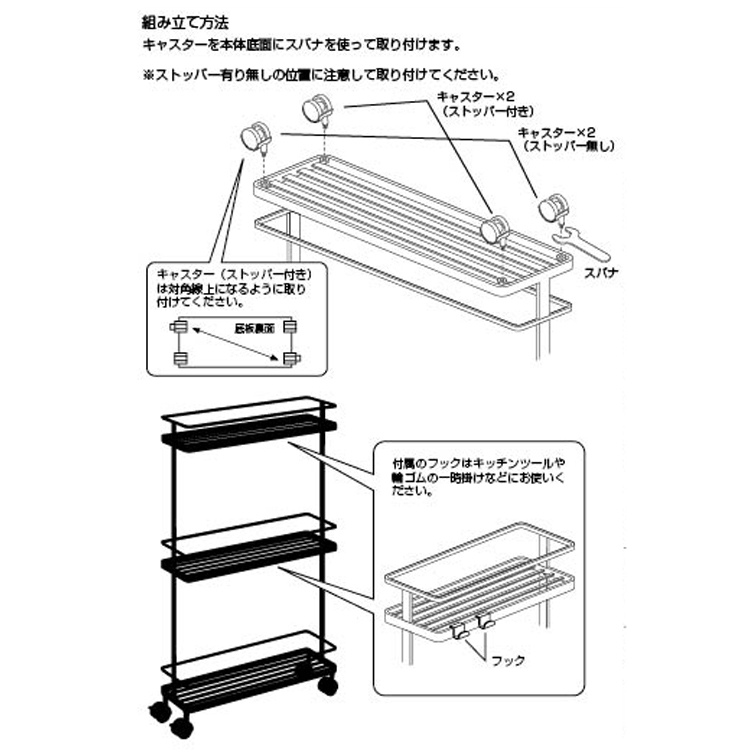 山崎実業 タワー キッチン tower スリムキッチンワゴンタワー 隙間 