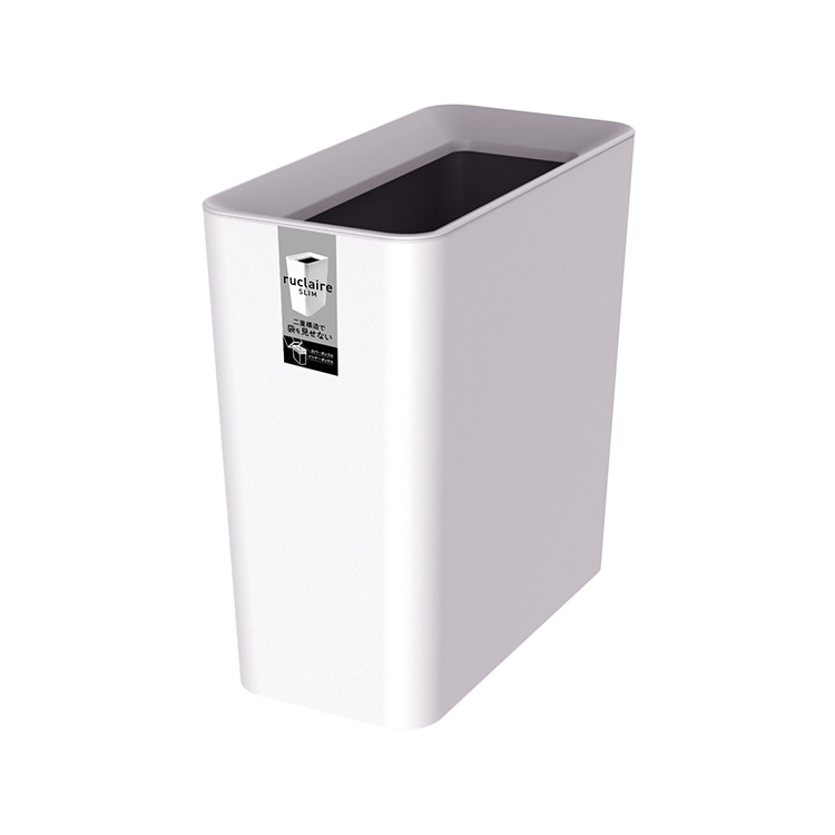 爆買 ルクレールCV スリム ごみ箱 中身が見えない アスベル 角型 ホワイト ブラウン | アスベル | 01