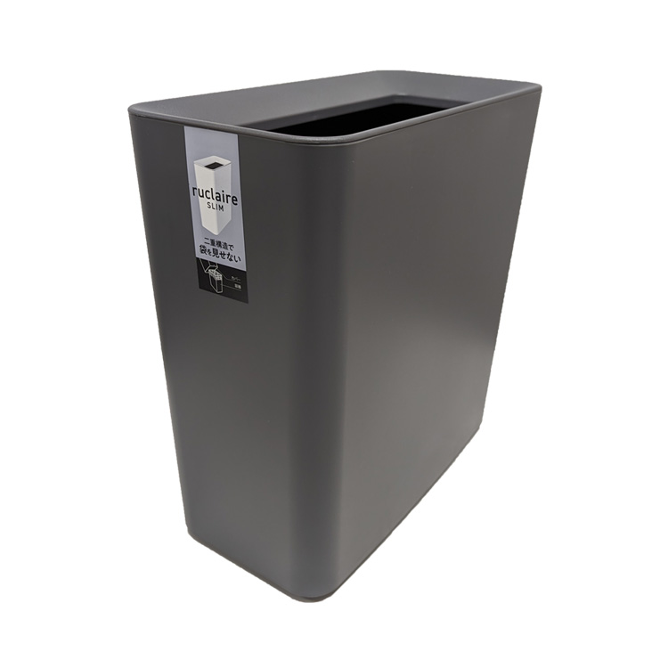 爆買 ルクレールCV スリム ごみ箱 中身が見えない アスベル 角型 ホワイト ブラウン | アスベル | 03