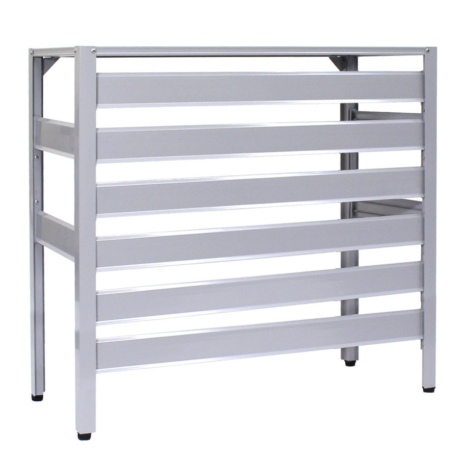 グッドデザイン賞受賞 エアコン室外機カバー 大型 アルミ 木目調 雪