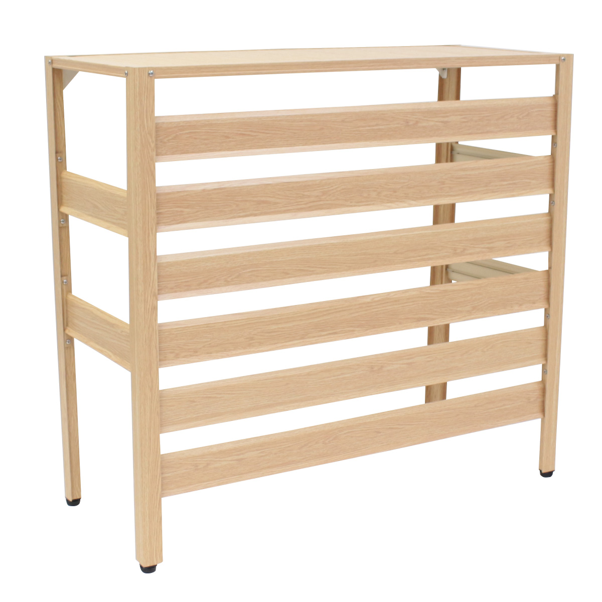 グッドデザイン賞受賞 エアコン室外機カバー 大型 アルミ 木目調 雪