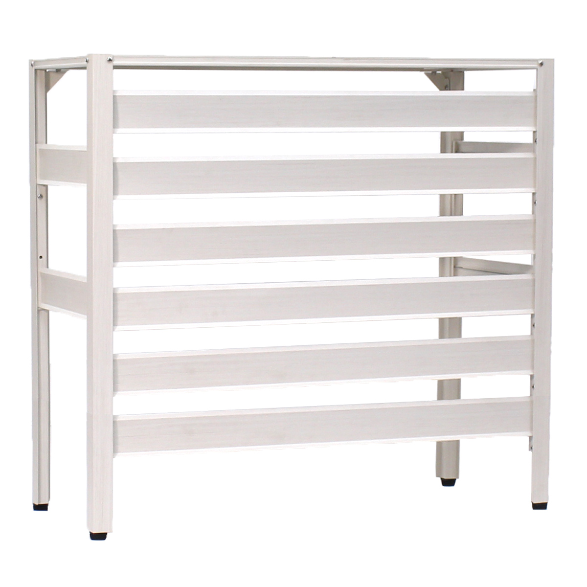 グッドデザイン賞受賞 エアコン室外機カバー 大型 アルミ 木目調 雪
