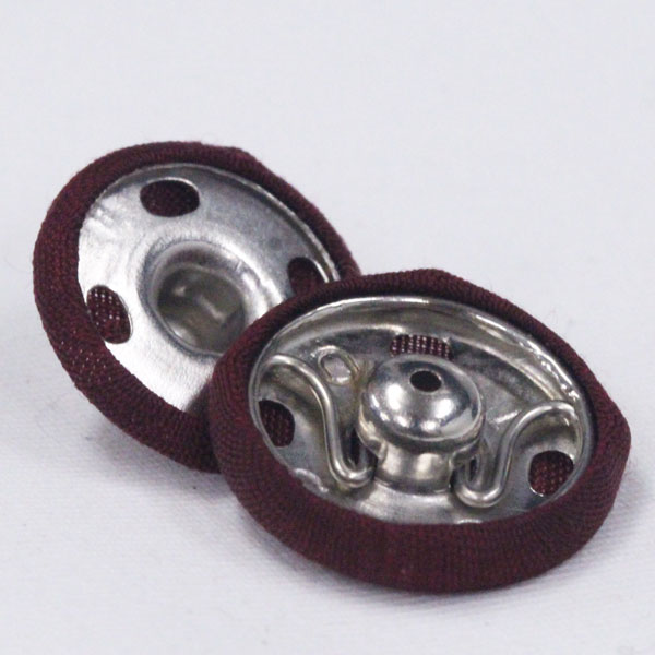 ボタン くるみスナップボタン 12mm 065 エンジ Ni / 6セット NO.1508