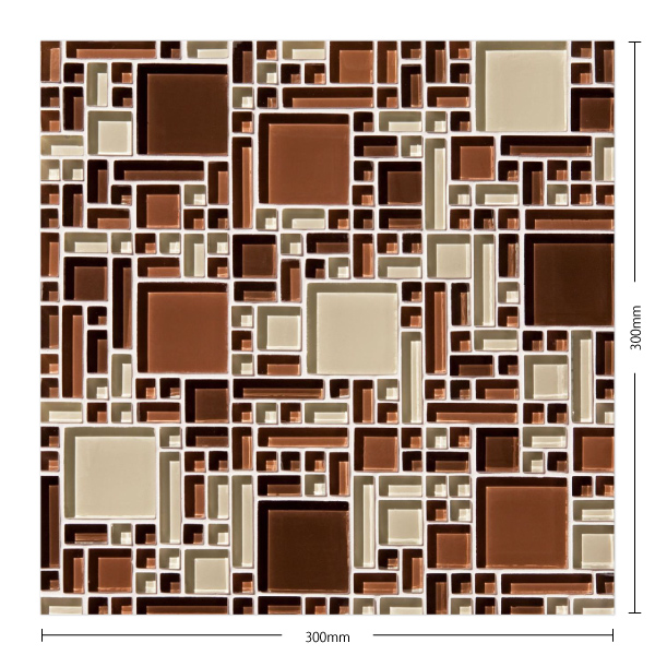 アートモザイクタイル(ケース) a キューブ A Cube 10〜50角ミックス裏