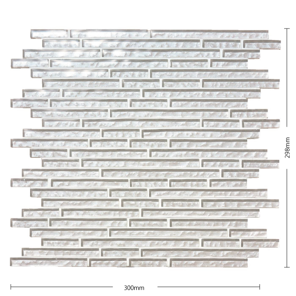 アートモザイクタイル(ケース) アイシィグラス Icy Glass 10.5×乱尺裏