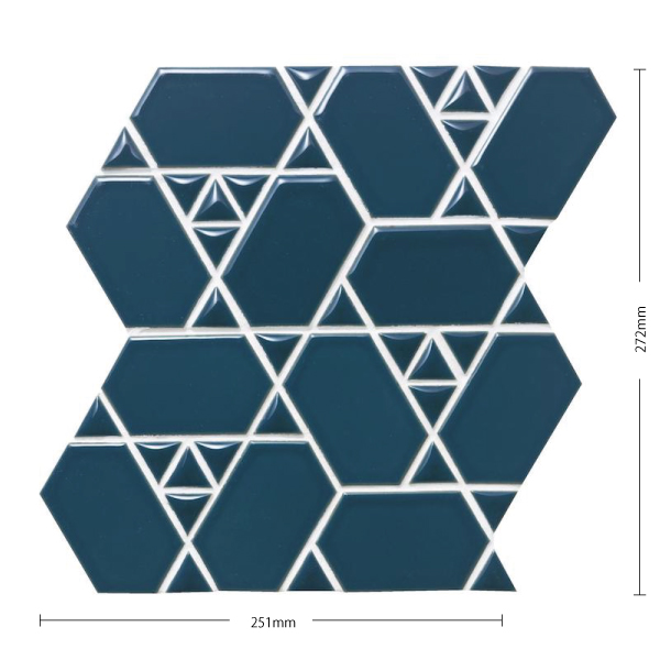 アートモザイクタイル(ケース) ベリエ Belier 90×52変形六角形・26.1