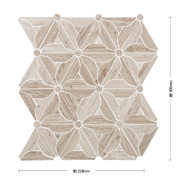 アートモザイクタイル(ケース) マーブルフルール Marble Fleur 多形状