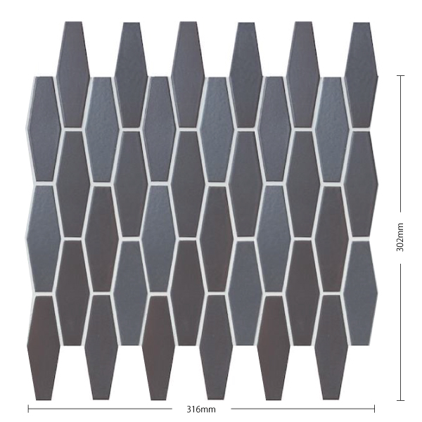 アートモザイクタイル(ケース) ハーヴェ Haave 98×32六角形紙貼り