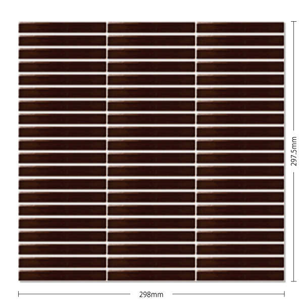 内装用壁タイル(ケース) インプル 100x15ボーダー平表紙張り ブライト