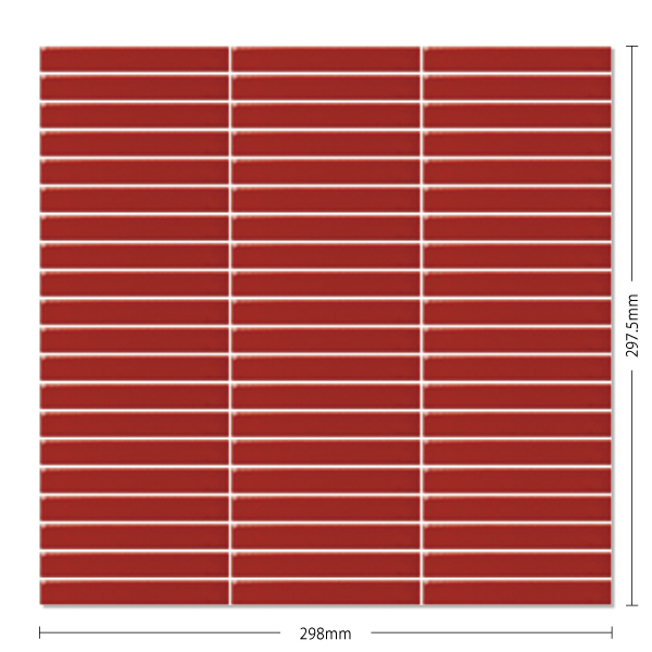 内装用壁タイル(ケース) インプル 100x15ボーダー平表紙張り ブライト