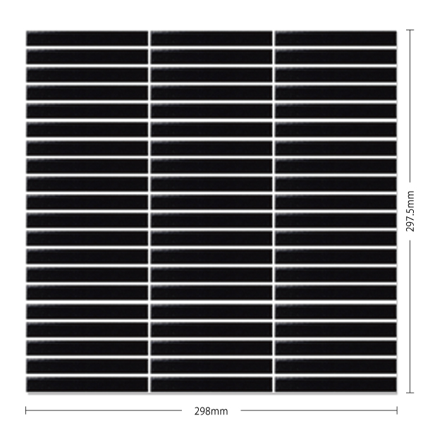 内装用壁タイル(ケース) インプル 100x15ボーダー平表紙張り ブライト