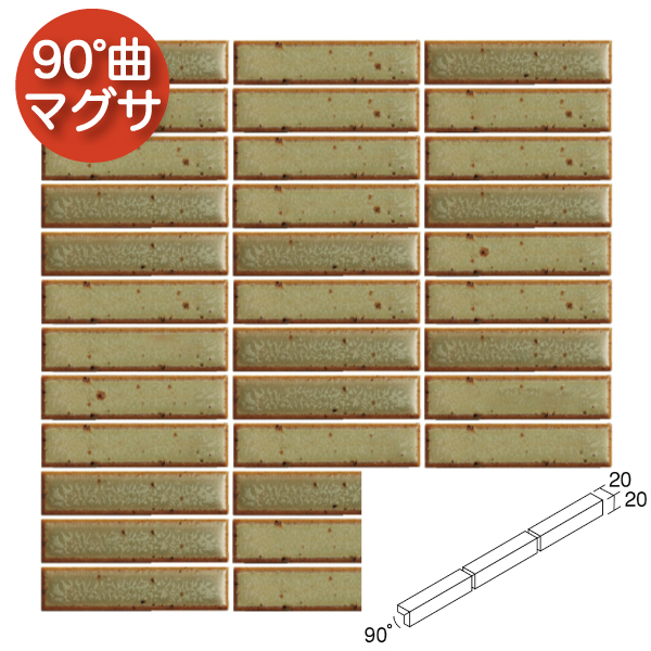 アートモザイクタイル(ケース) イリーデ Iriede 90°ボーダーマグサ紙