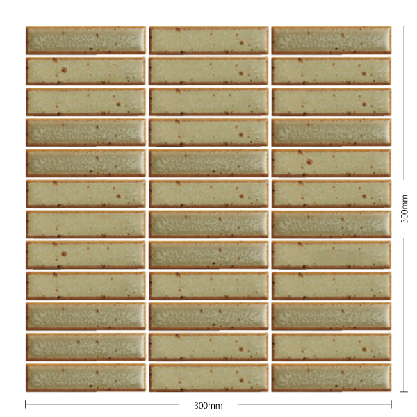 名古屋モザイク / イリーデ Iriede 95×20ボーダー紙貼り(スダレ貼り