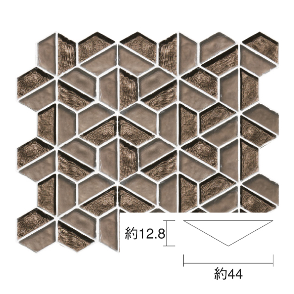名古屋モザイク / アニエルグラス Aniel Glass (52・26)×22台形裏 