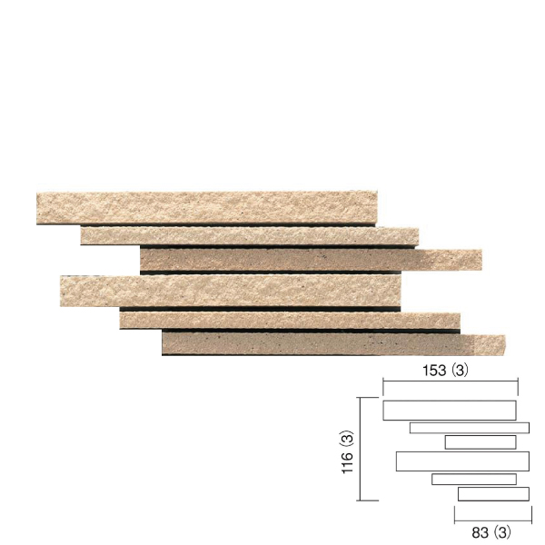 名古屋モザイク / クロスボーダー Cross Border 出隅用裏面樹脂貼り(左