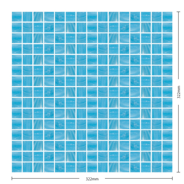 アートモザイクタイル(ケース) シエルグラス Siel Glass コラル 20角紙
