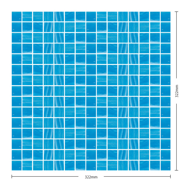 アートモザイクタイル(ケース) シエルグラス Siel Glass コラル 20角