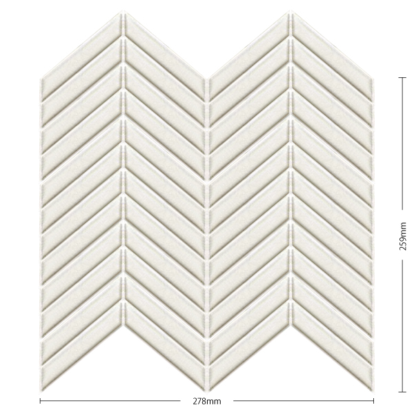 アートモザイクタイル(ケース) シェブ Belier 14.55×88平行四辺形紙