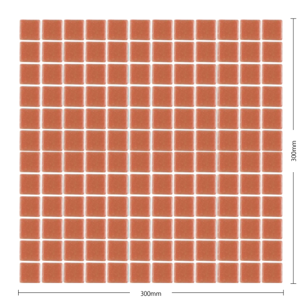 アートモザイクタイル(ケース) シトローナ Sitorona 22.5角紙貼り 朱色