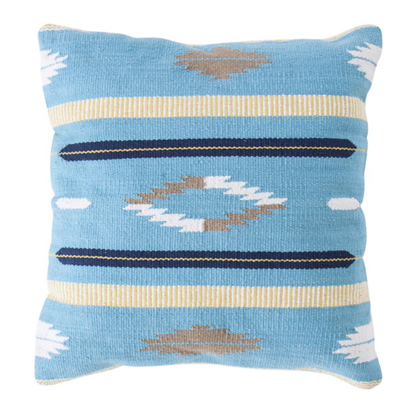 クッション 座布団 おしゃれ 北欧 コットン ひし模様 ブルー系 青系