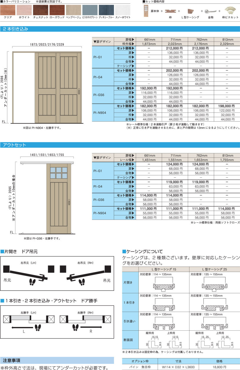 KIMURA SELECTION 室内ドア Skog スコーグ 天然木質内装ドア E-naドア